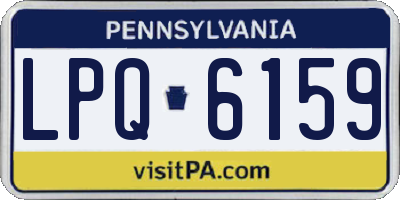 PA license plate LPQ6159