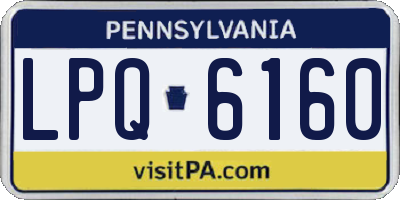 PA license plate LPQ6160
