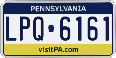 PA license plate LPQ6161