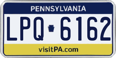 PA license plate LPQ6162