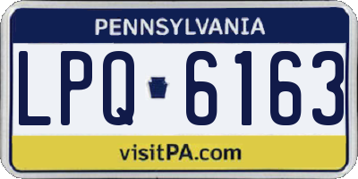 PA license plate LPQ6163
