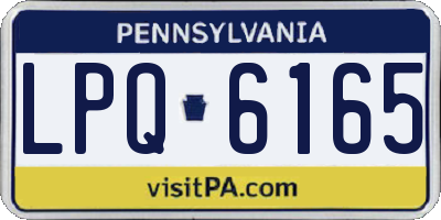 PA license plate LPQ6165