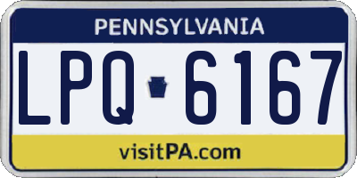 PA license plate LPQ6167