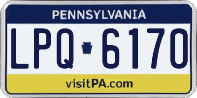 PA license plate LPQ6170