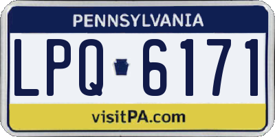 PA license plate LPQ6171