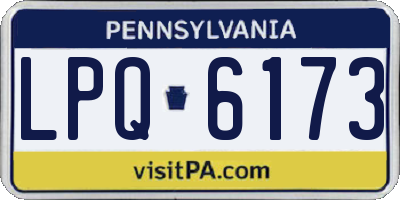 PA license plate LPQ6173