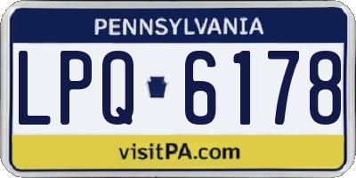 PA license plate LPQ6178