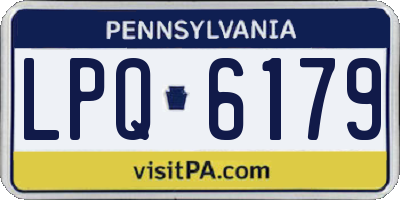 PA license plate LPQ6179