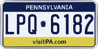 PA license plate LPQ6182