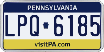 PA license plate LPQ6185