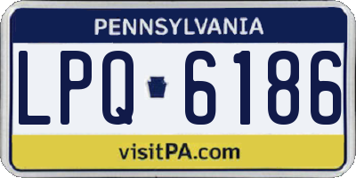 PA license plate LPQ6186