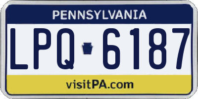 PA license plate LPQ6187