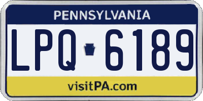 PA license plate LPQ6189