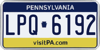 PA license plate LPQ6192
