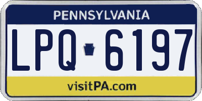 PA license plate LPQ6197