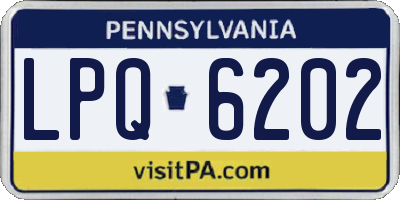 PA license plate LPQ6202