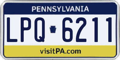 PA license plate LPQ6211