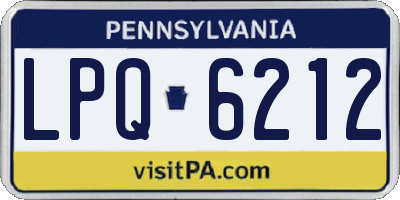 PA license plate LPQ6212