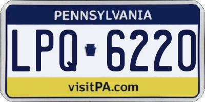 PA license plate LPQ6220