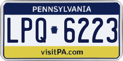 PA license plate LPQ6223
