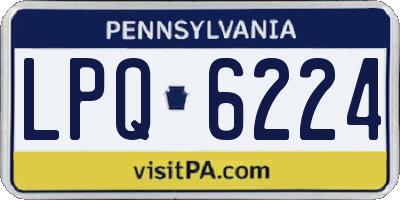 PA license plate LPQ6224