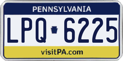 PA license plate LPQ6225