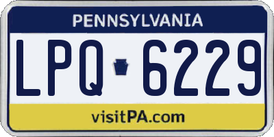 PA license plate LPQ6229