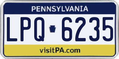 PA license plate LPQ6235