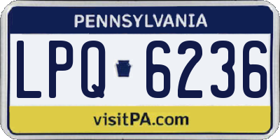 PA license plate LPQ6236