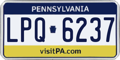 PA license plate LPQ6237