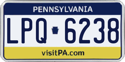 PA license plate LPQ6238