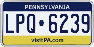 PA license plate LPQ6239