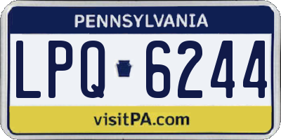 PA license plate LPQ6244