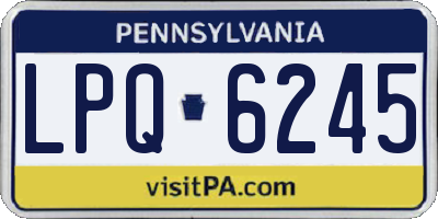 PA license plate LPQ6245