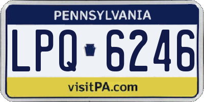 PA license plate LPQ6246