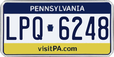 PA license plate LPQ6248