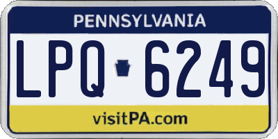PA license plate LPQ6249