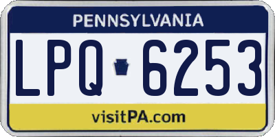 PA license plate LPQ6253