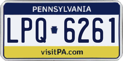 PA license plate LPQ6261