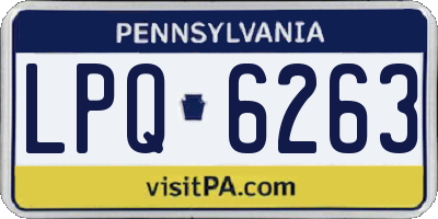 PA license plate LPQ6263