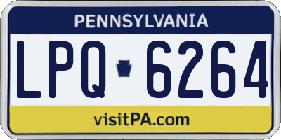 PA license plate LPQ6264