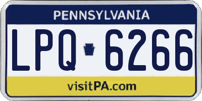 PA license plate LPQ6266