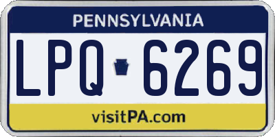 PA license plate LPQ6269