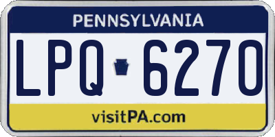 PA license plate LPQ6270
