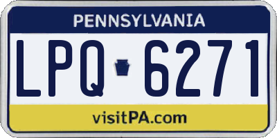 PA license plate LPQ6271
