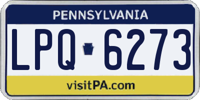 PA license plate LPQ6273