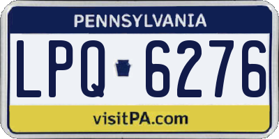 PA license plate LPQ6276