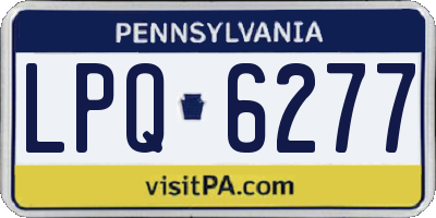 PA license plate LPQ6277