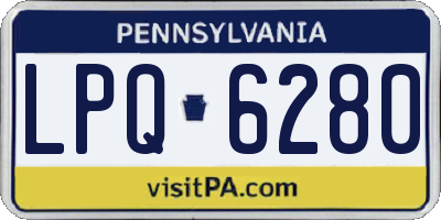 PA license plate LPQ6280