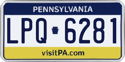 PA license plate LPQ6281